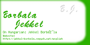 borbala jekkel business card